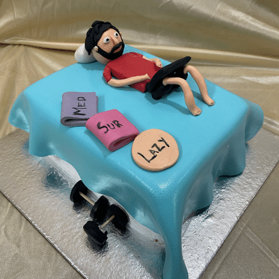 Buy/Send Lazy Boy Sleeping Customized Cake Online » Free Delivery In Delhi  NCR » Ryan Bakery